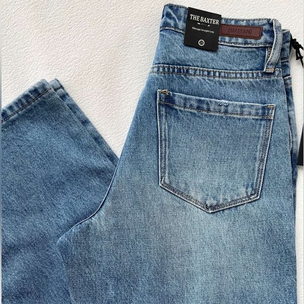 Blank NYC Baxter Ribcage Straight Leg Denim Jeans Size 25 NWT